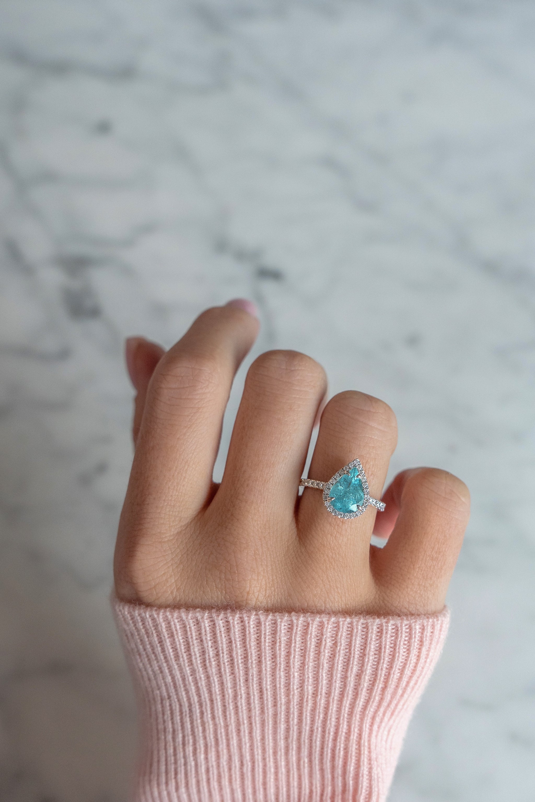 Custom Made Paraiba 2.07 ct Ring display picture 1