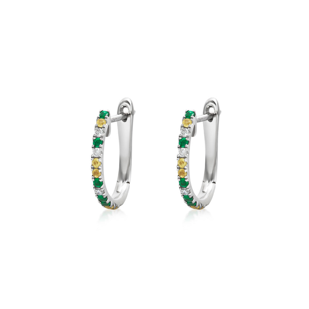 Huggie diamond clearance earrings sale