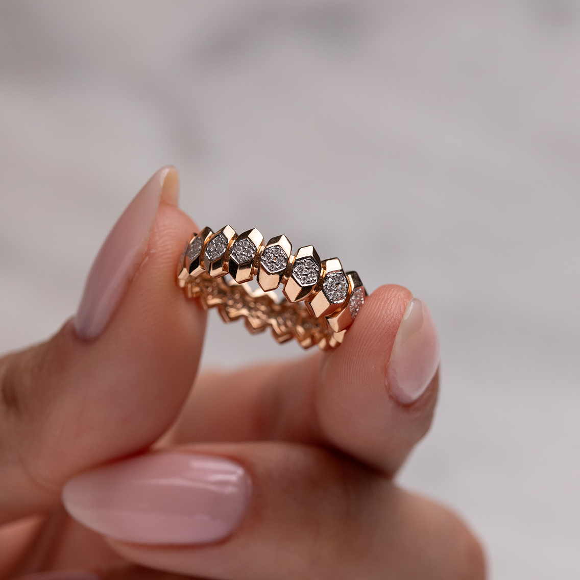 Pangolini Ring, Size 54 Rose Gold