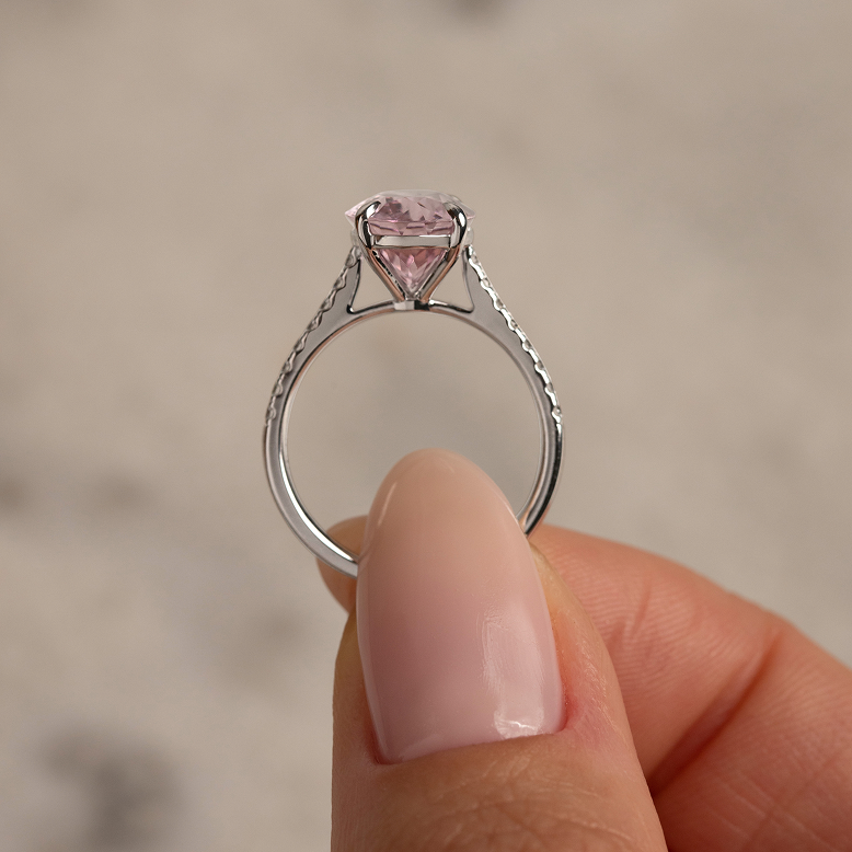 Custom Made Morganite 3.72 ct Ring