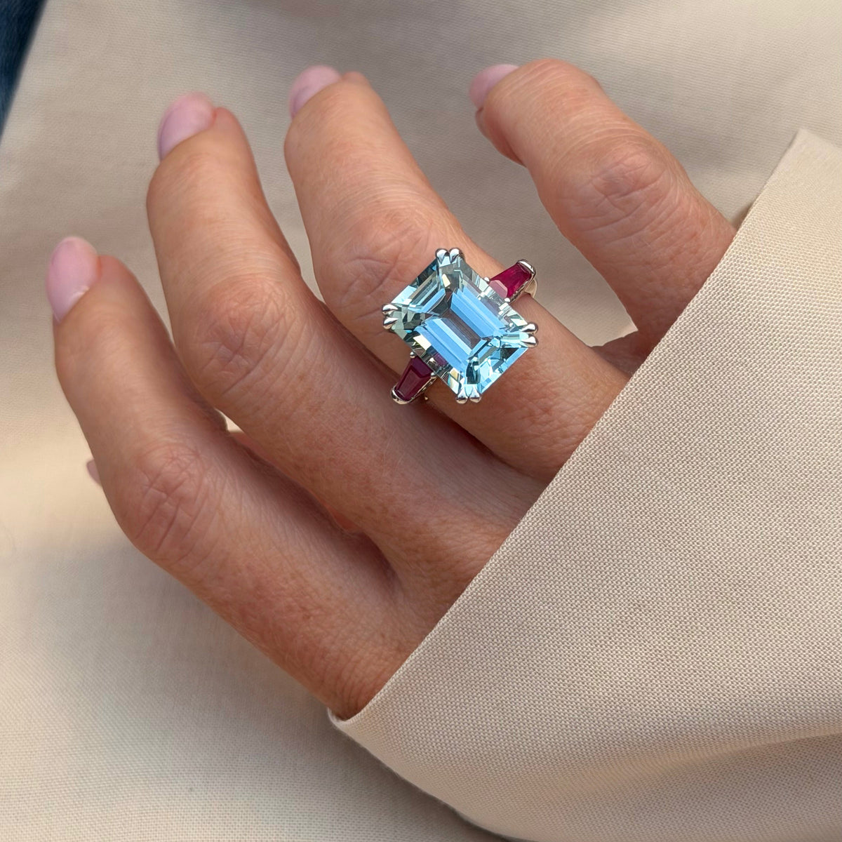Sonderanfertigung Aquamarine 8.26 ct Ring