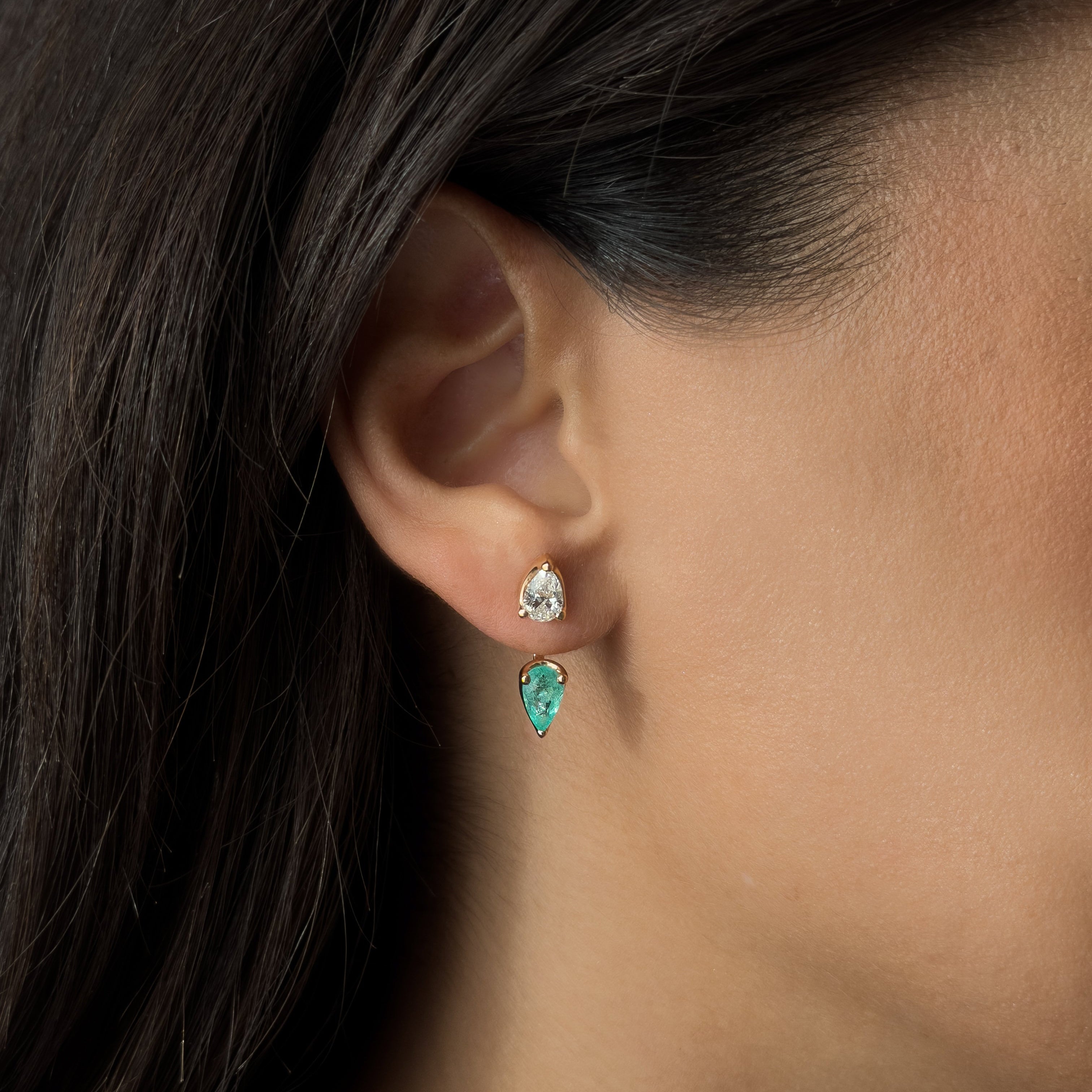 Paraiba Diamond Single Earring