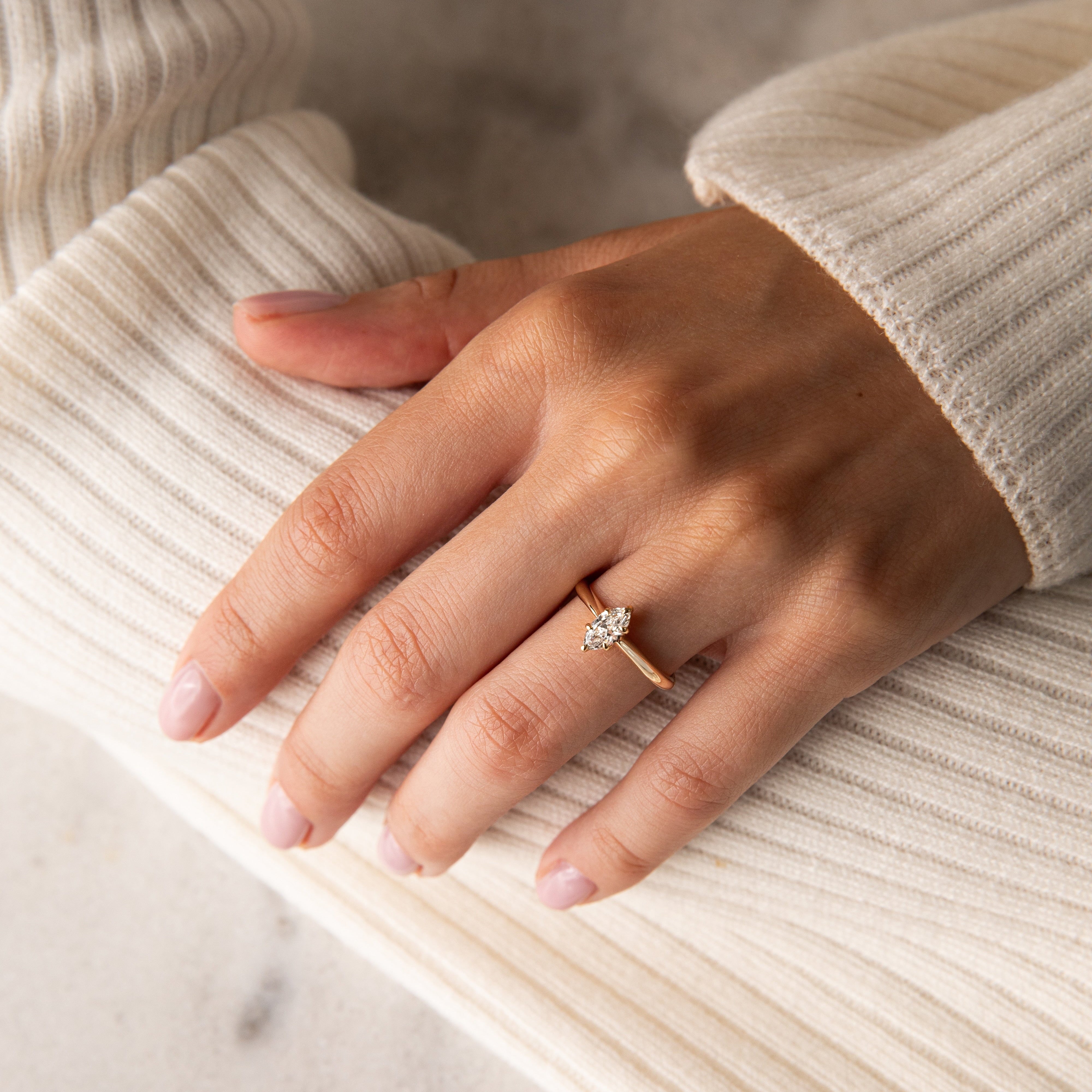 KEIRA yellow gold, 0.50 ct, size 52