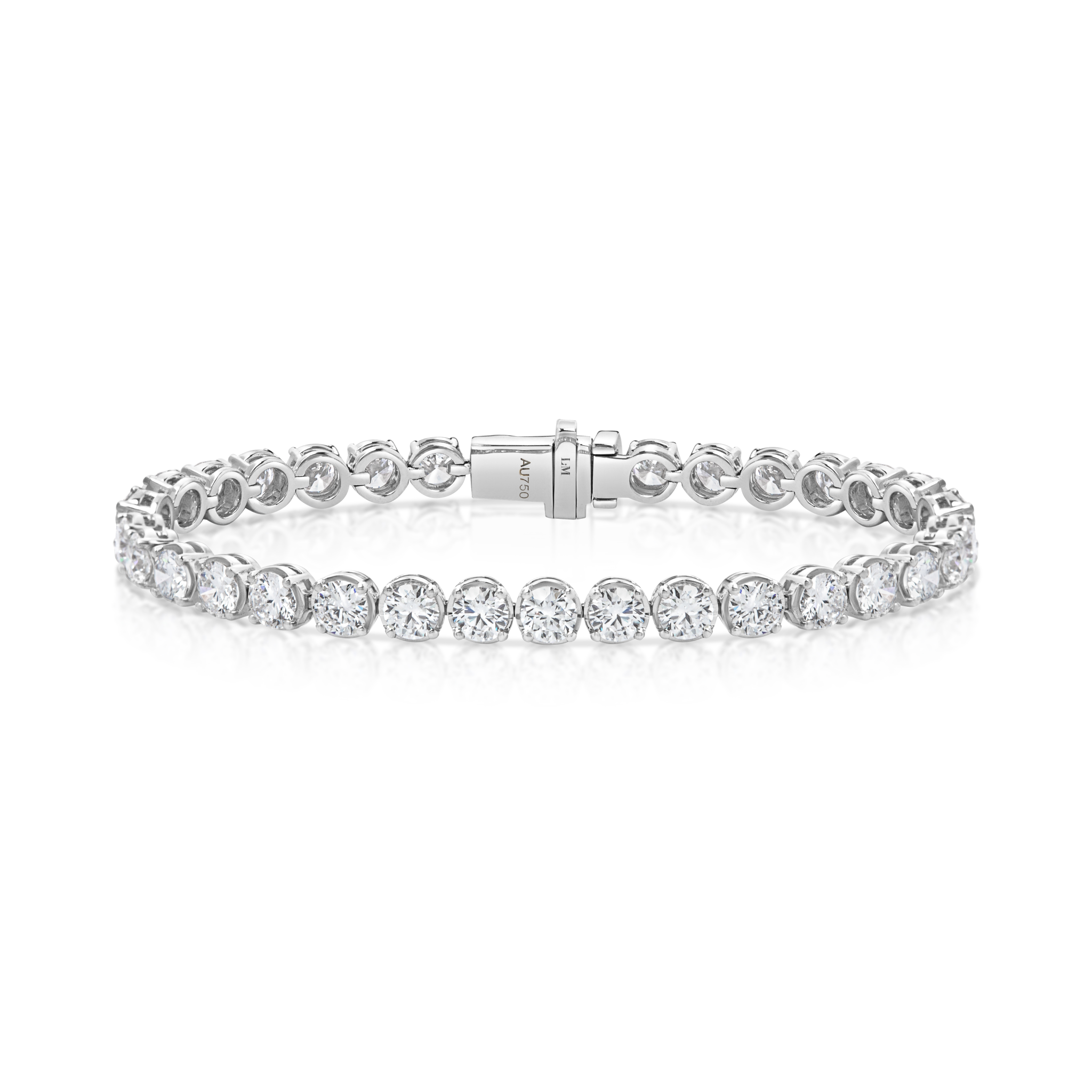 Jackie Tennis Bracelet 5.00 tcw, 18 K White Gold
