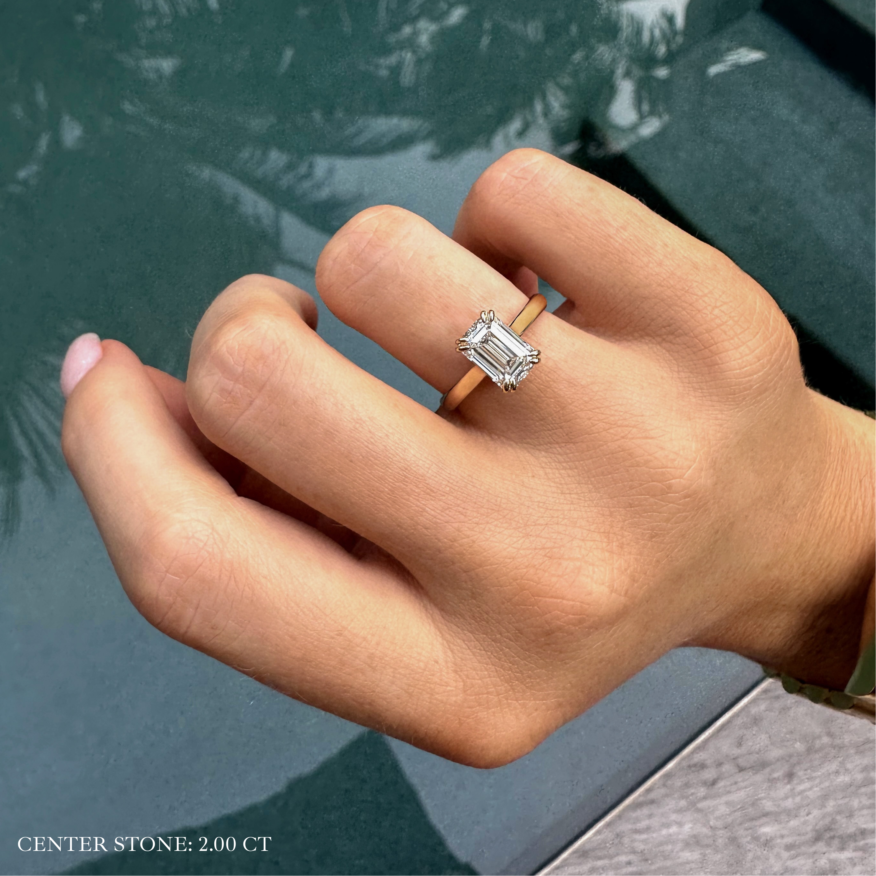 Emerald cut 2025 rose gold