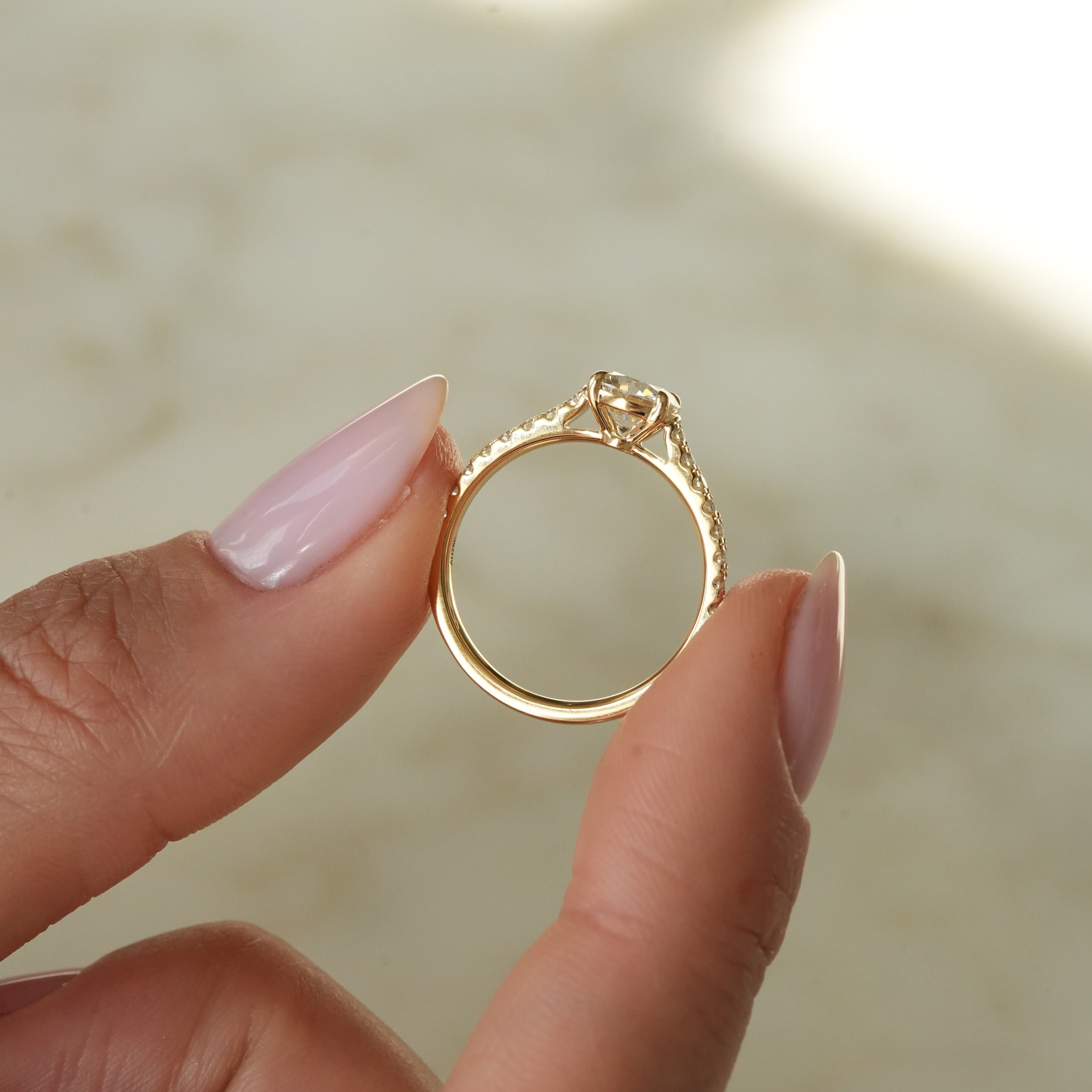Lysander Round 1.00 ct, yellow gold, size 55
