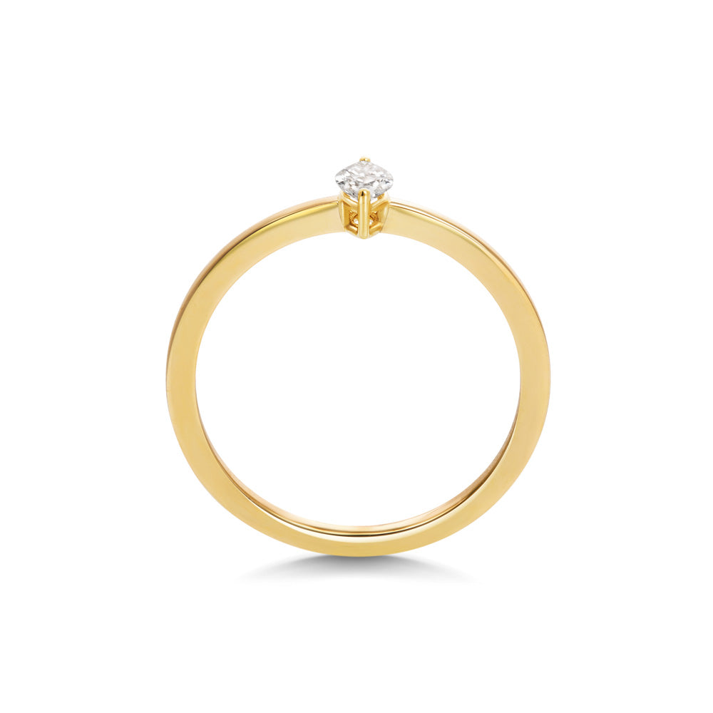 Adele Marquise Ring, Yellow Gold, Size 52