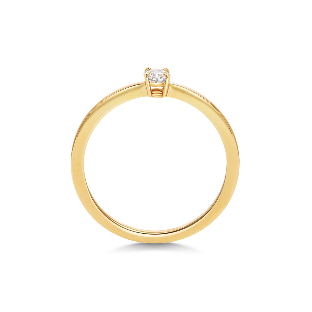 Adele Oval Ring, Yellow Gold, Size 52