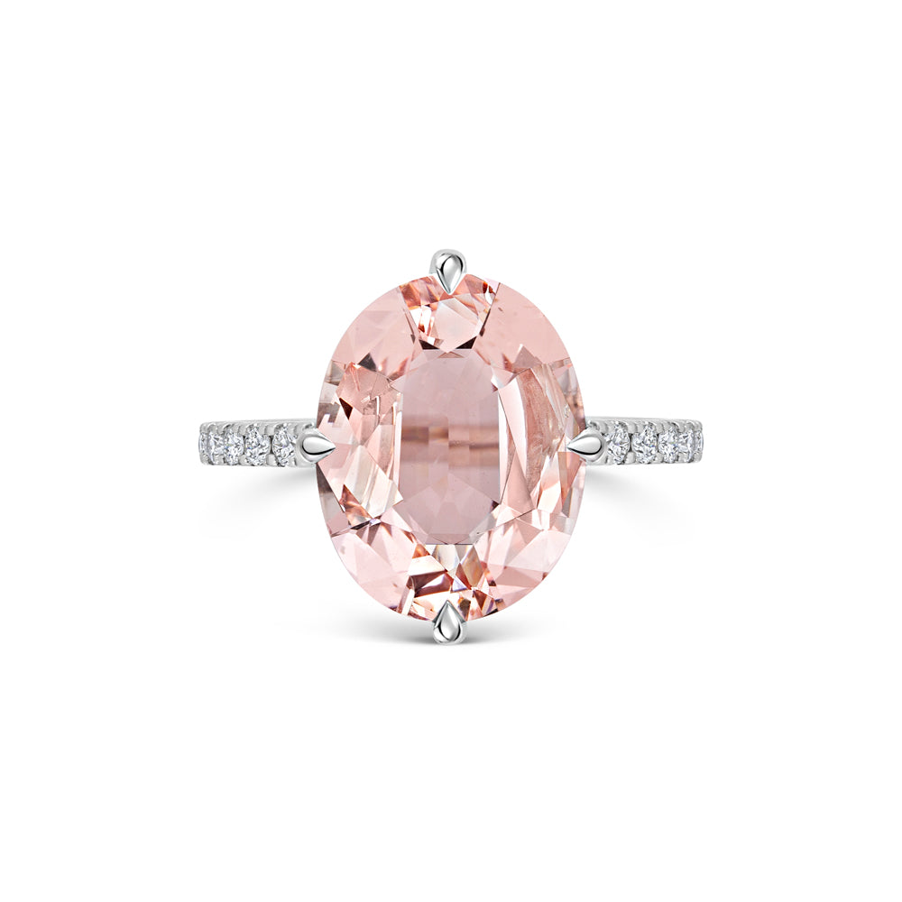 Custom Made Morganite 4.49 ct Ring