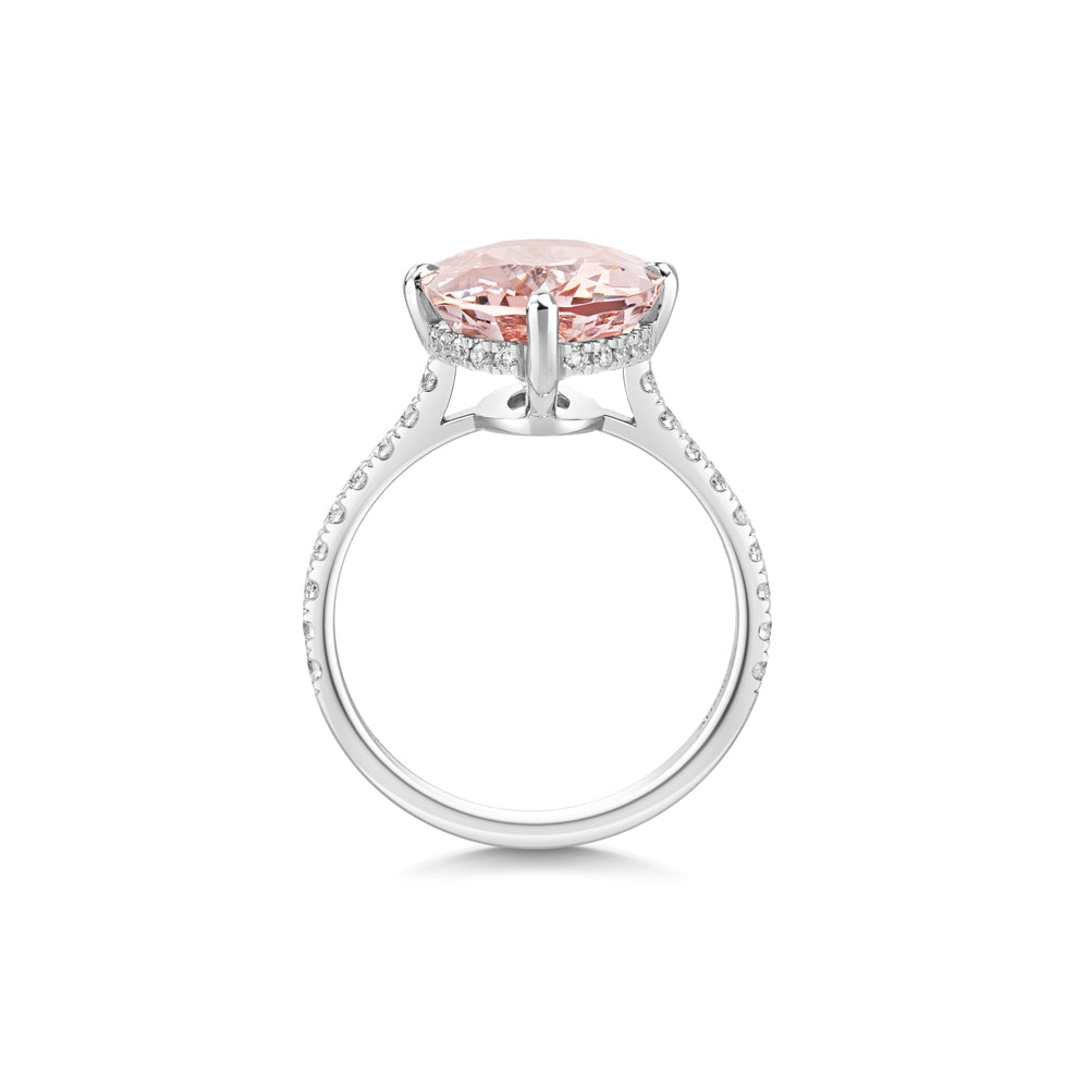 Custom Made Morganite 4.49 ct Ring