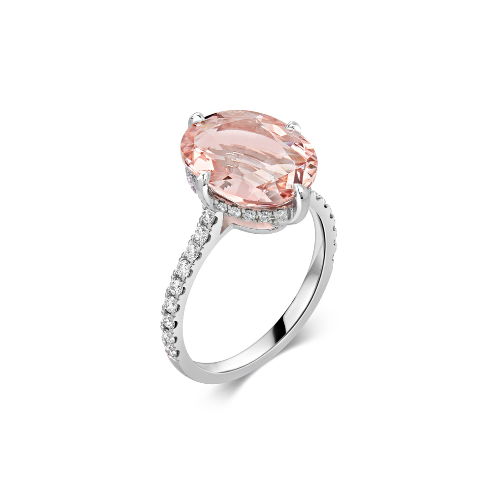 Custom Made Morganite 4.49 ct Ring