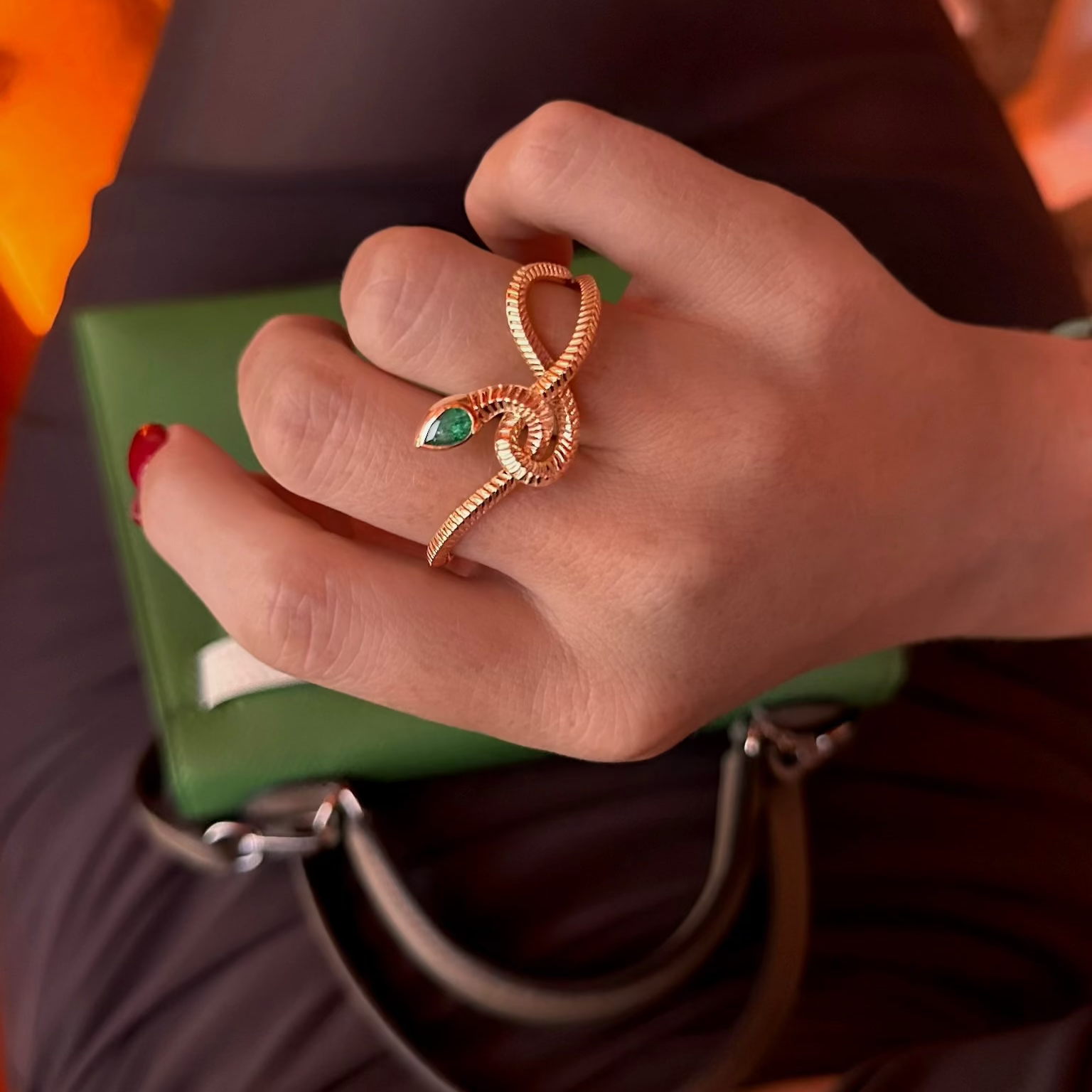 Two Snake Rings Double Snake Ring