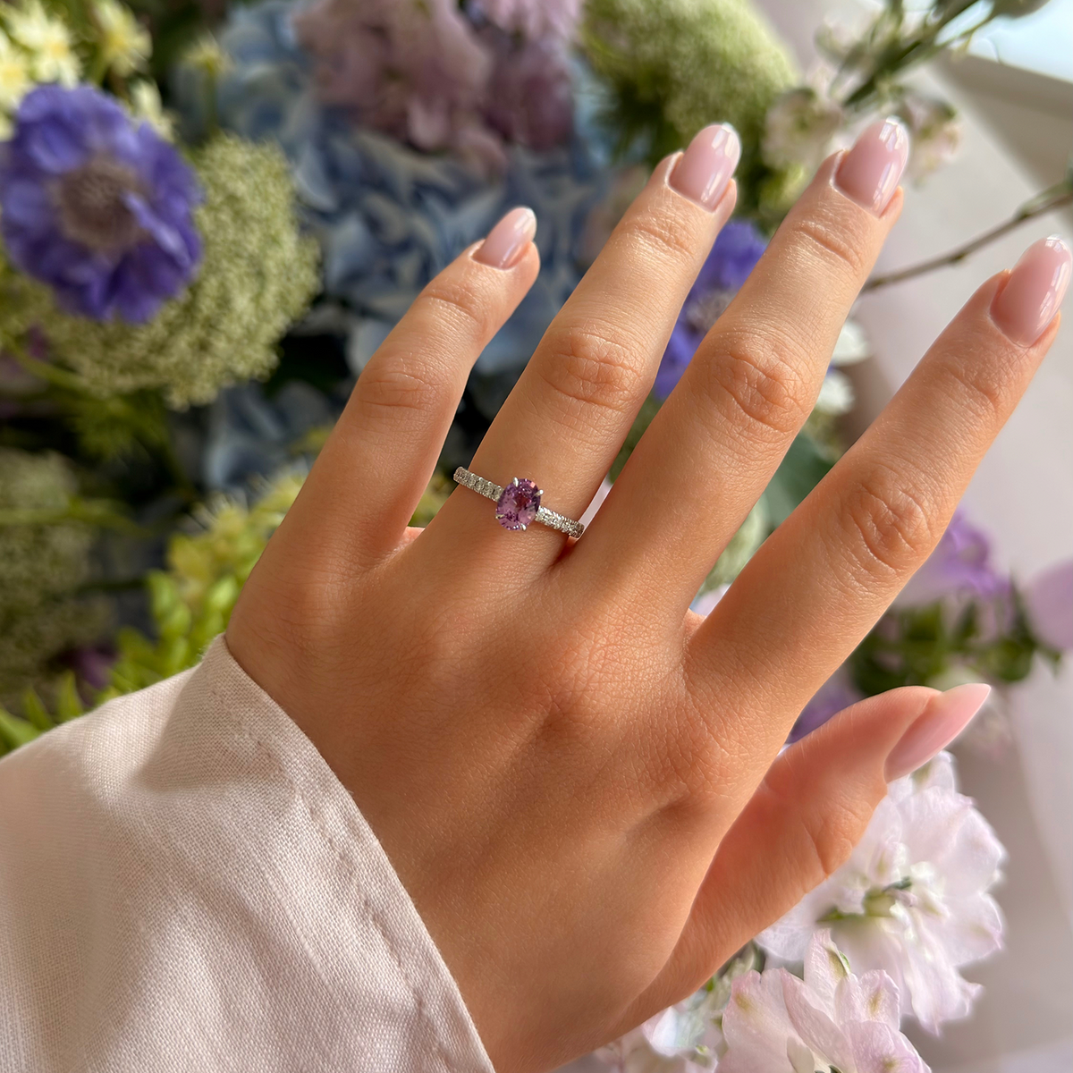 Custom Made Sapphire 1.02 ct Ring