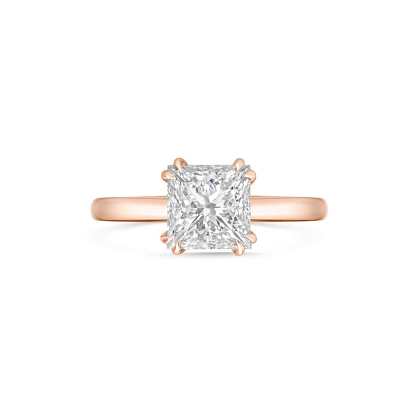 LEO'S PERFECT SOLITAIRE SETTING© princess cut rose gold