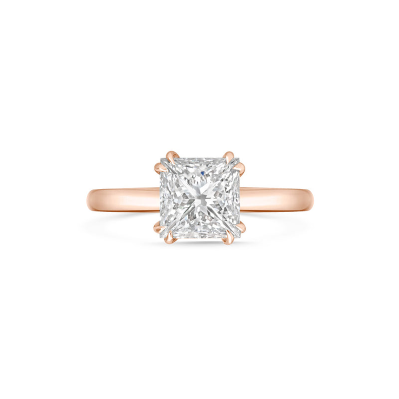 LEO'S PERFECT SOLITAIRE SETTING© princess cut rose gold