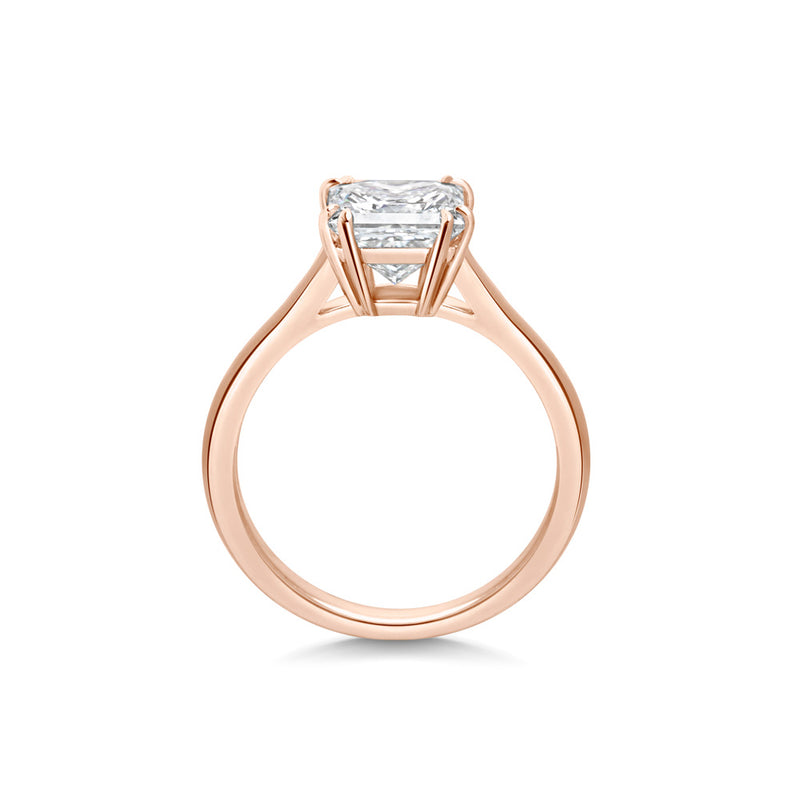 LEO'S PERFECT SOLITAIRE SETTING© princess cut rose gold