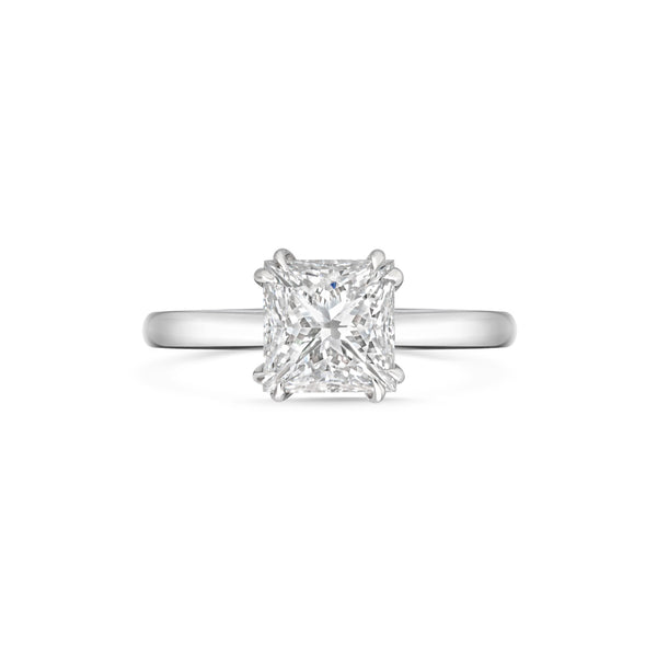 LEO'S PERFECT SOLITAIRE SETTING© princess cut white gold