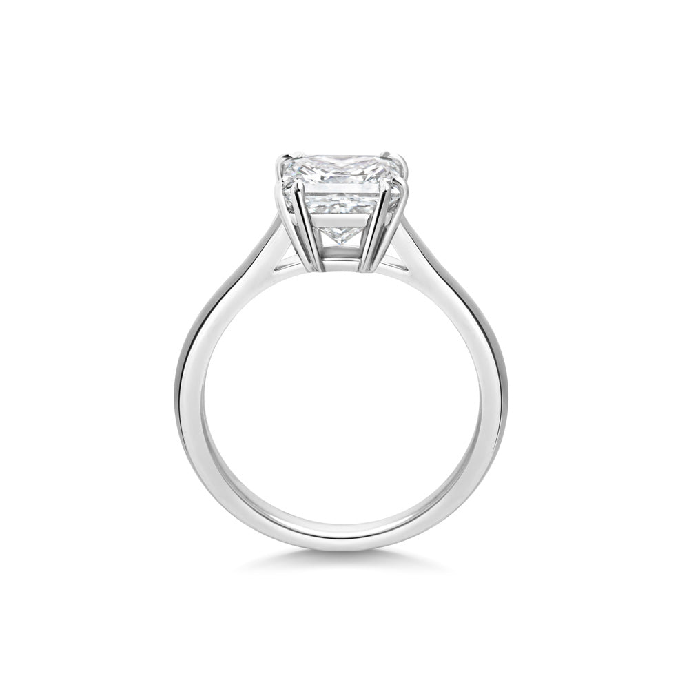 LEO'S PERFECT SOLITAIRE SETTING© princess cut white gold
