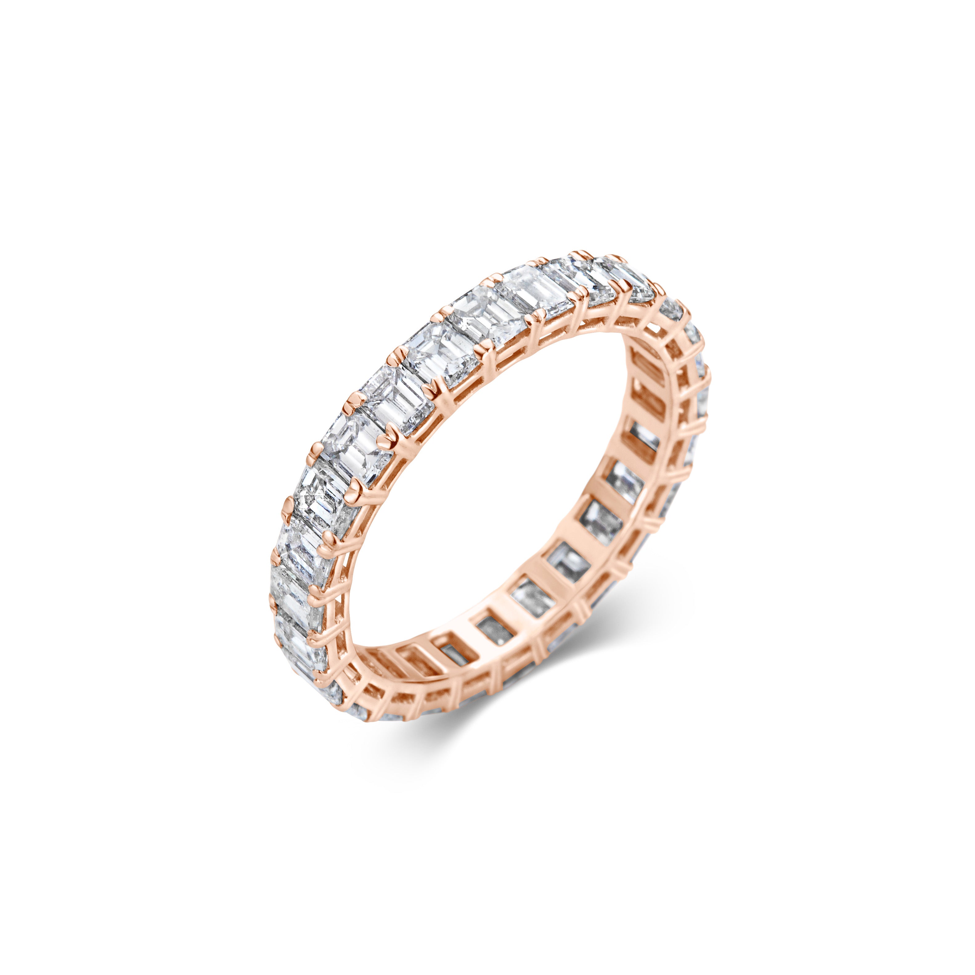 Emerald baguette deals eternity band