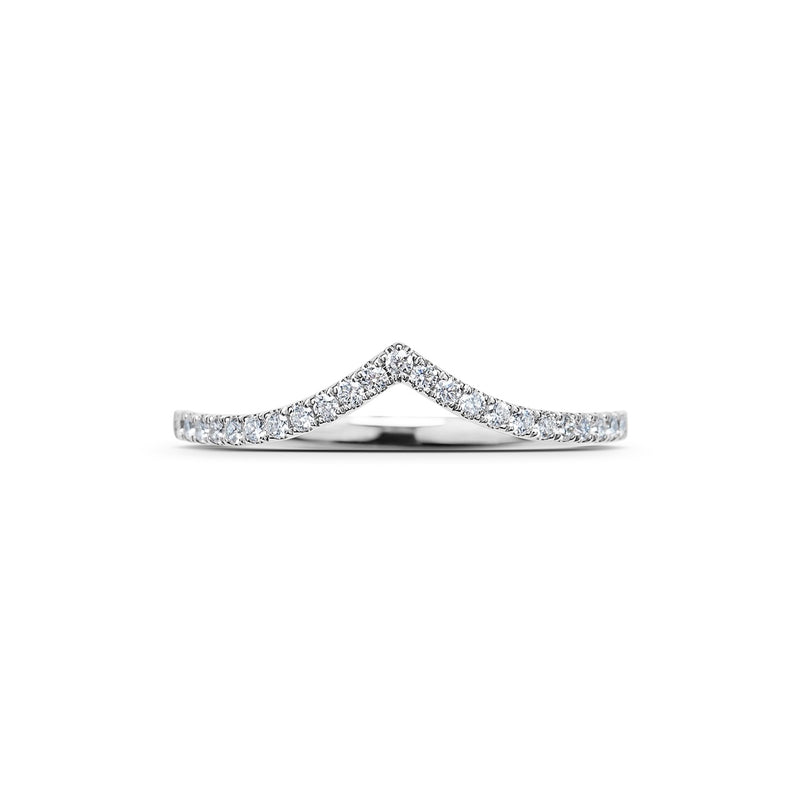FREDA Curved Diamond Half Pavé Ring