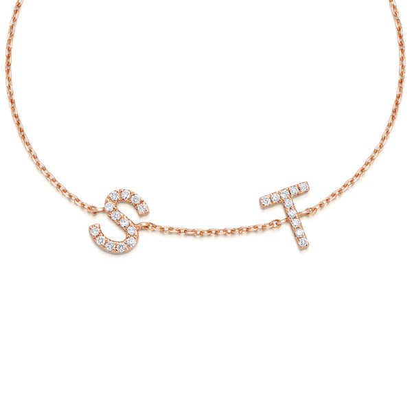 BIG DOUBLE INITIAL BRACELET