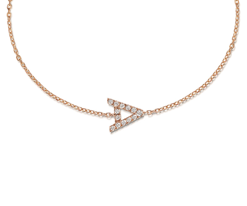 BIG DIAMOND INITIAL BRACELET