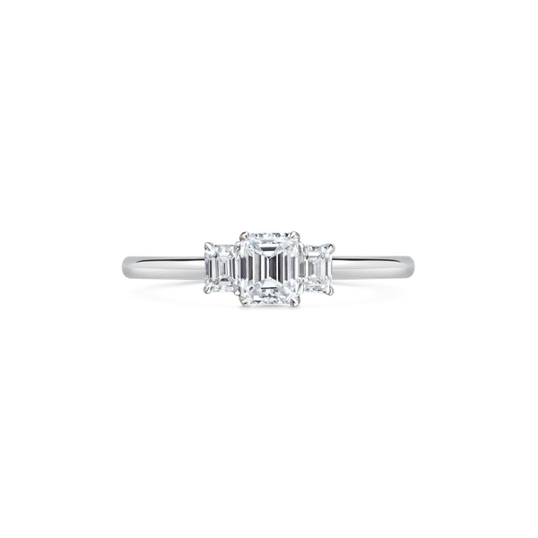 LIZ EMERALD CUT white gold
