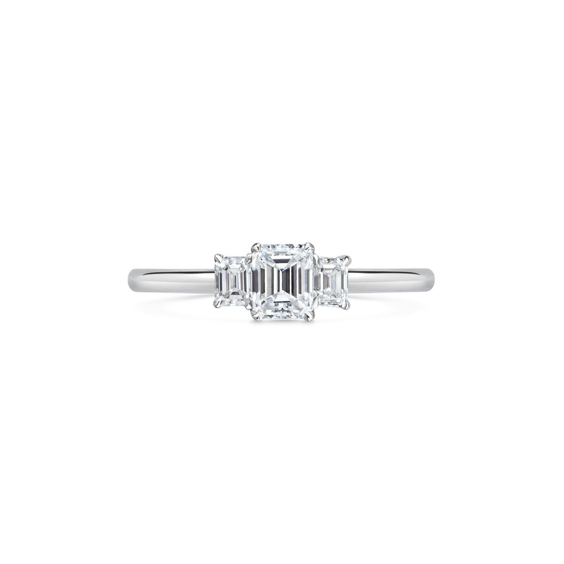 LIZ EMERALD CUT white gold