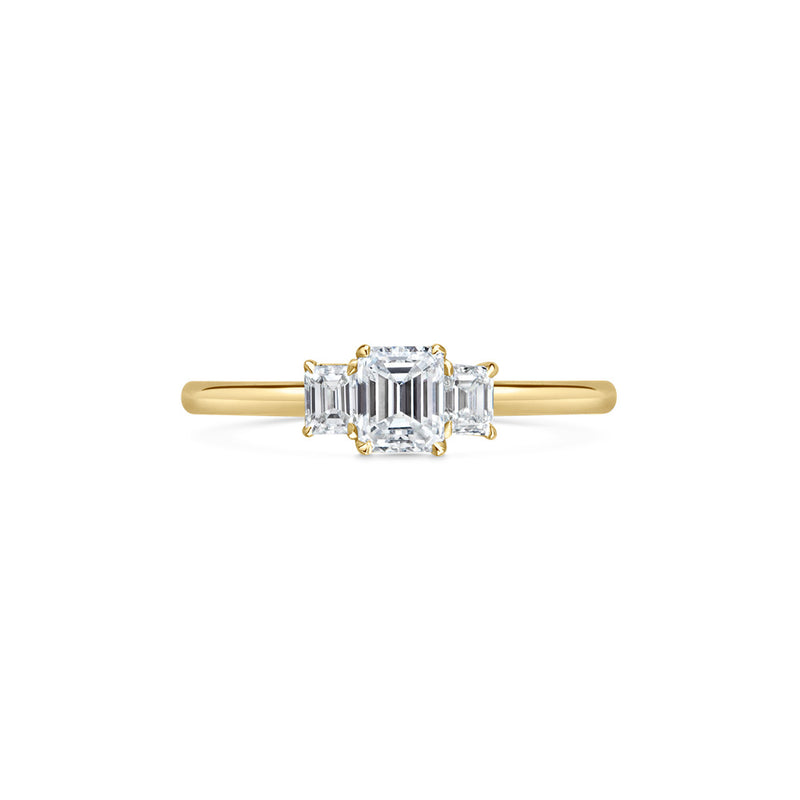 LIZ EMERALD CUT yellow gold