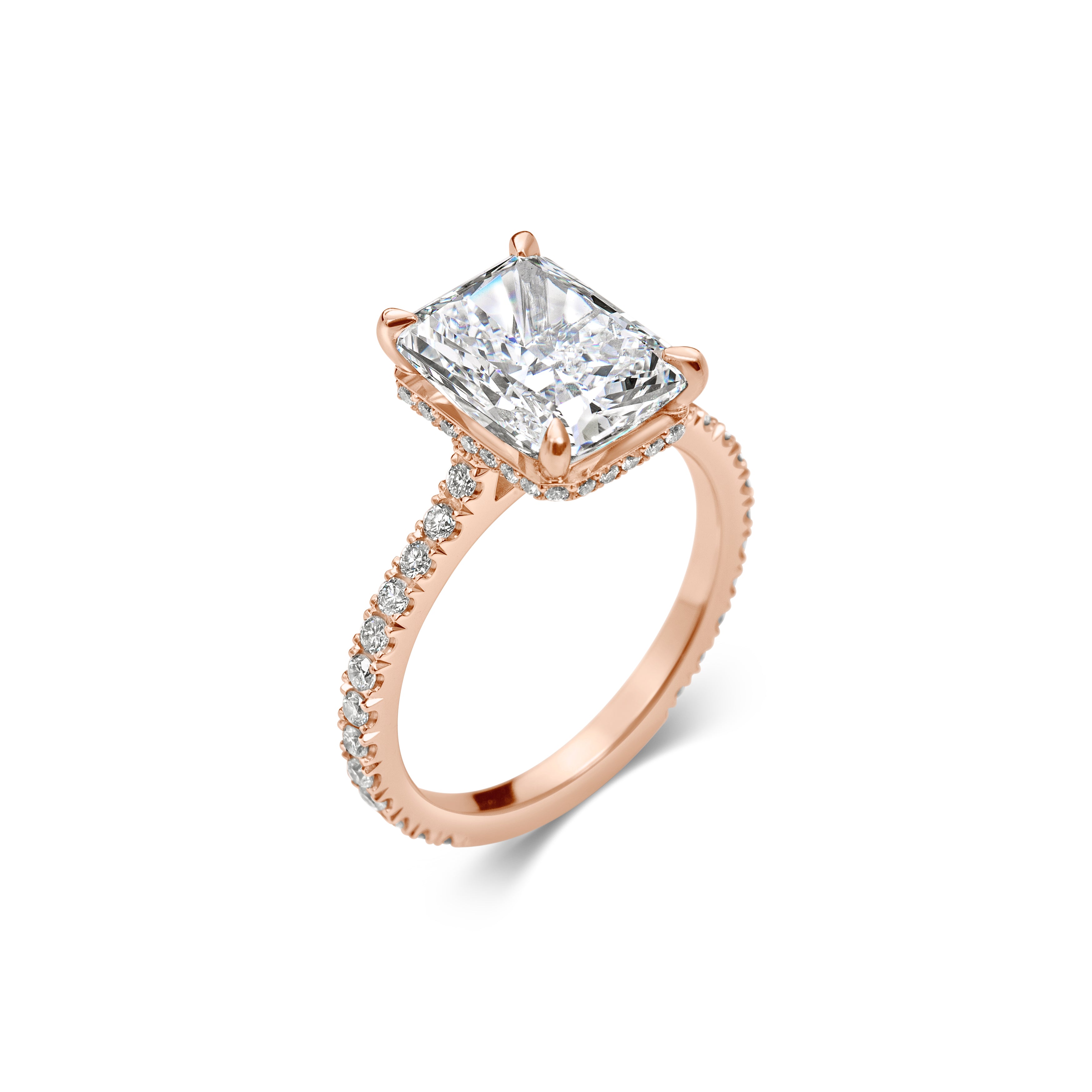 LOULOU radiant cut rose gold