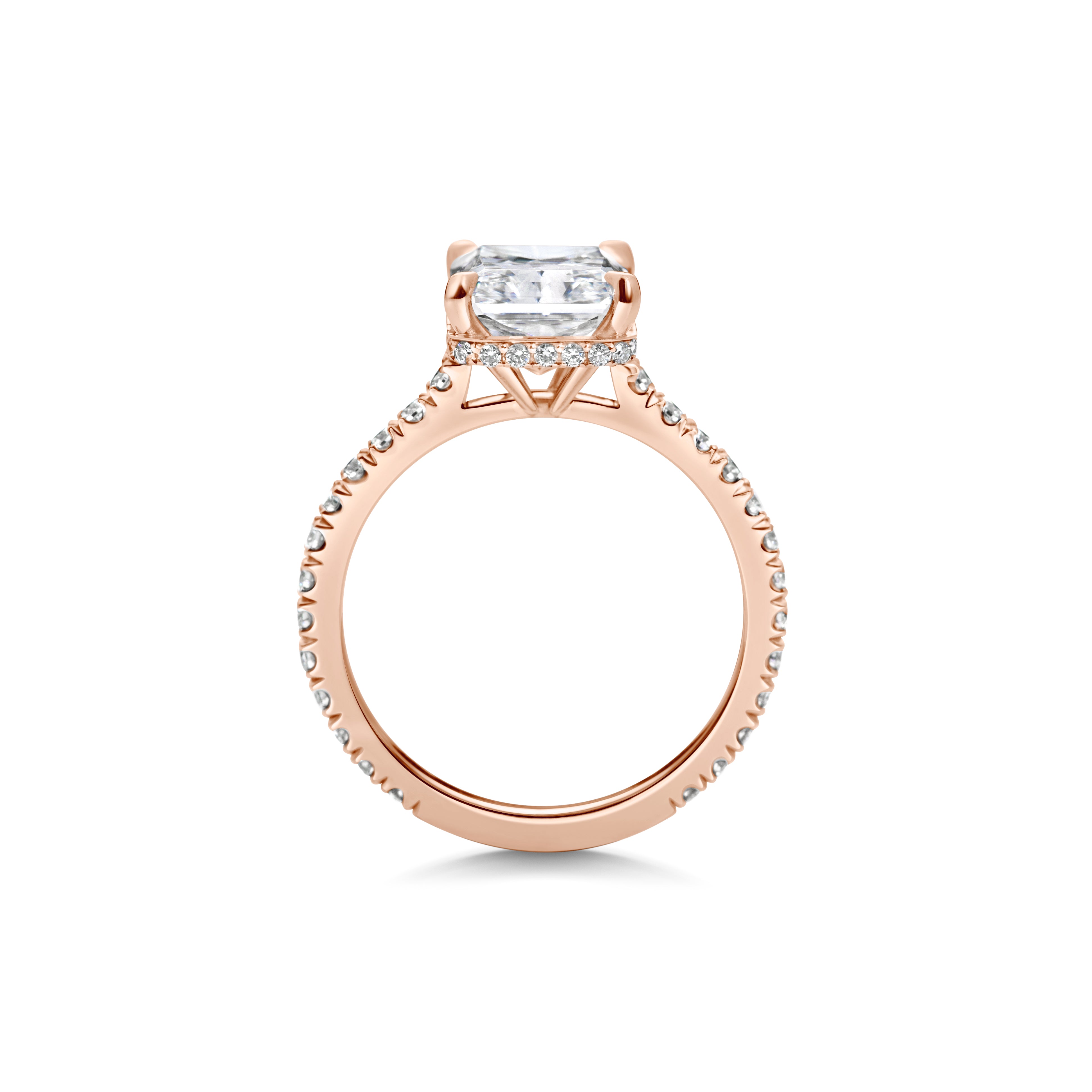 LOULOU radiant cut rose gold