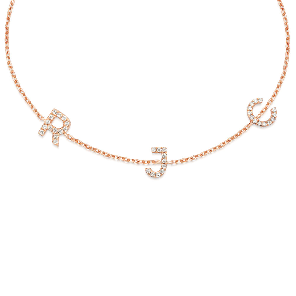 MINI DIAMOND INITIAL BRACELET – LEO MATHILD